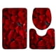 thumbnail image 2 of Set de alfombrillas de baño rojas para San Valentín - Alfombra antideslizante de 3 piezas, poliéster suave absorbente de agua, lavable a máquina, 45x75cm & 45x38cm & 35x45cm, 2 of 8