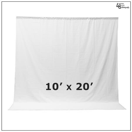 Muslin Background Solid White Color - Loadstone Studio Photo Video Studio Seamless 10' x 20' Solid White Muslin Backdrop Photo Studio Background , WMLS1656