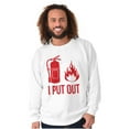 thumbnail image 5 of Put Out Fire Firefighter Fireman Men's Crewneck Sweatshirt Brisco Brands X, 5 of 6