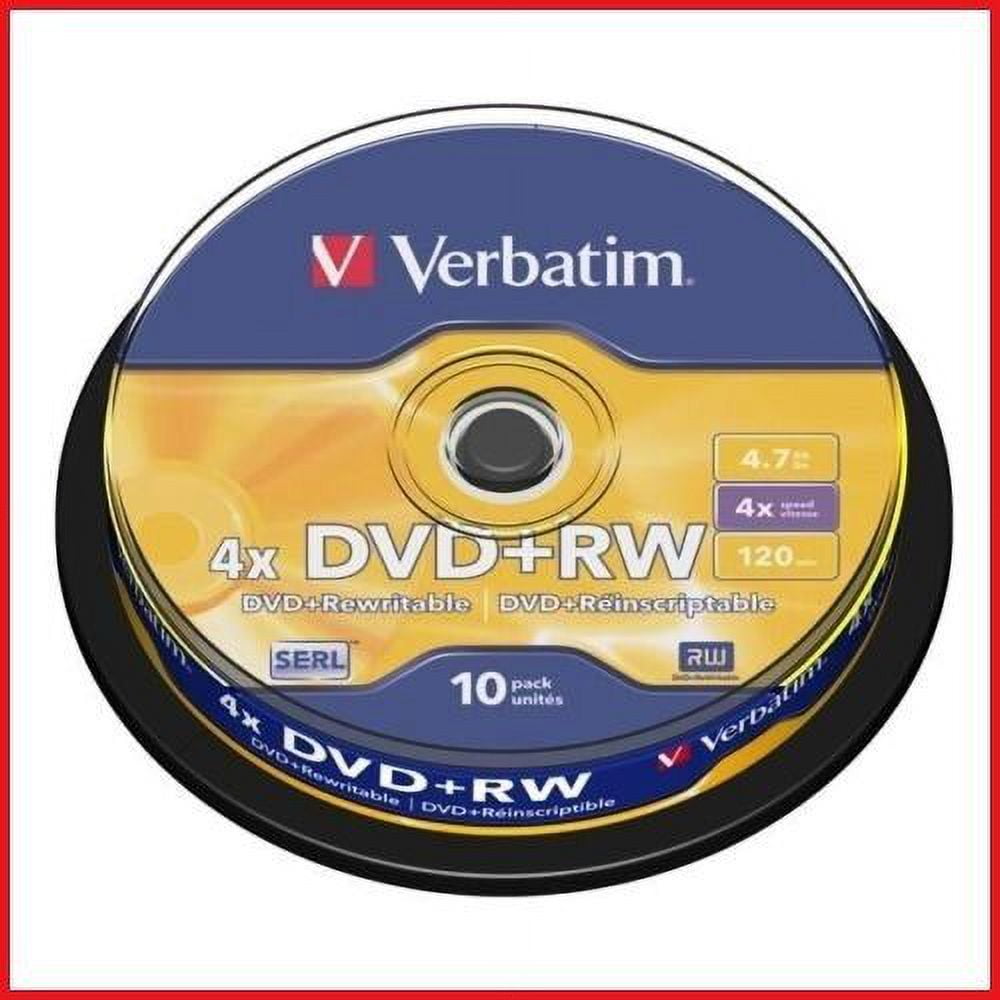 Verbatim - 10 x DVD+RW - 4.7 GB (120min) 4x - matte silver - spindle