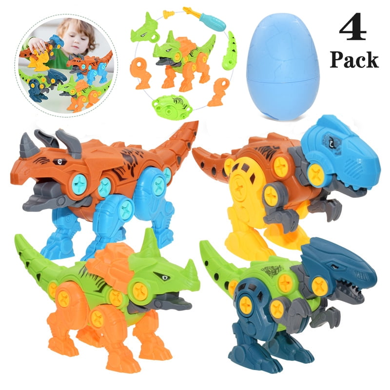 Dinosaur Take Apart Toys Set Toys for 3 4 5 6 Year Old Boys and Girls Gifts xuesnrol Take Apart Dinosaur Toys for Kids-4 Pack Large Easter Eggs Build Dinosaur Kit