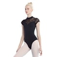 thumbnail image 6 of Ballet Dance Leotards Women Turtleneck Black Ballet Gymnastics Bodysuit, 6 of 6