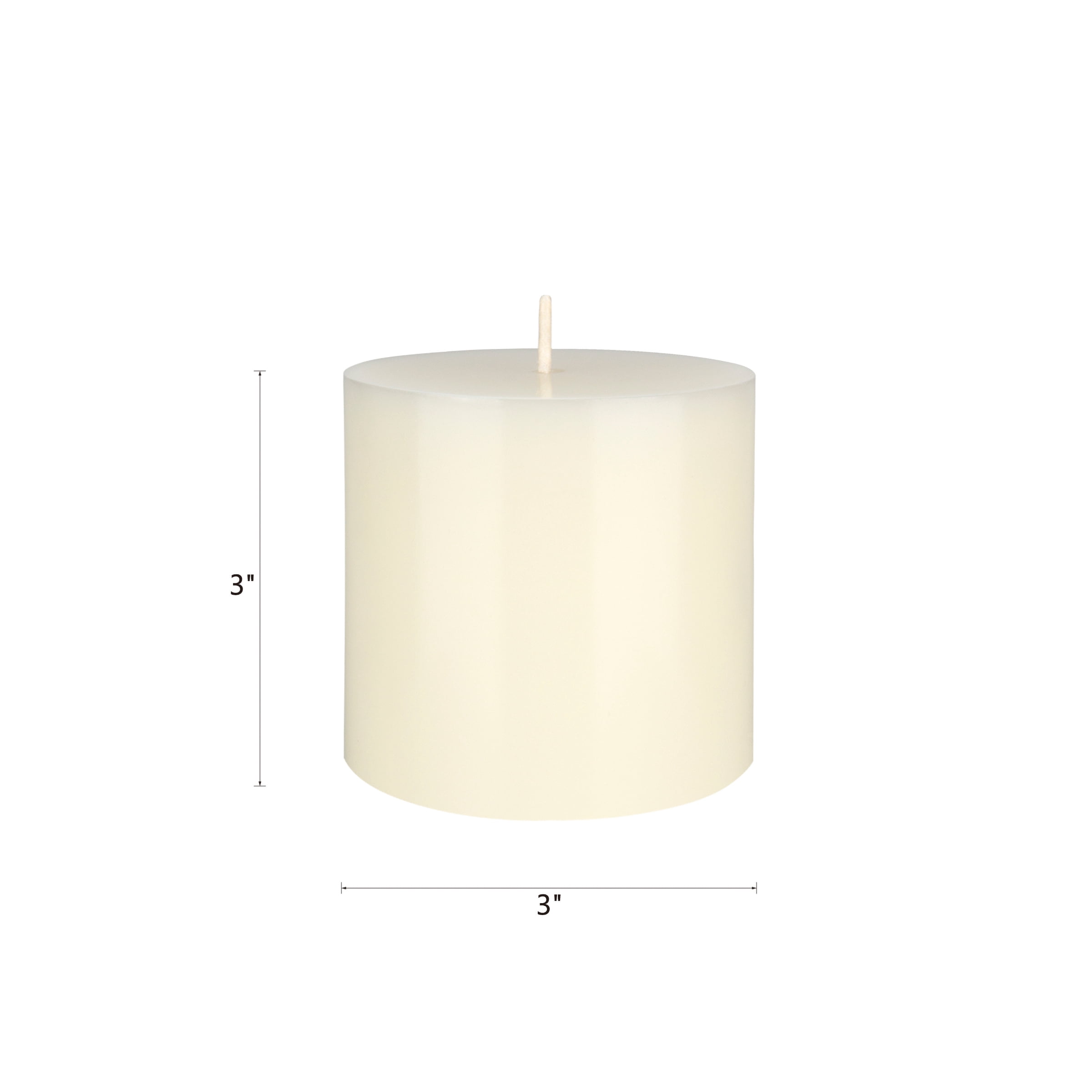 Mega Candles 6 pcs Unscented Ivory Round Pillar Candle, Hand Poured Premium Wax Candles 3 Inch x 3 Inch, Home Décor, Wedding Receptions, Baby Showers, Birthdays, Celebrations, Party Favors & More
