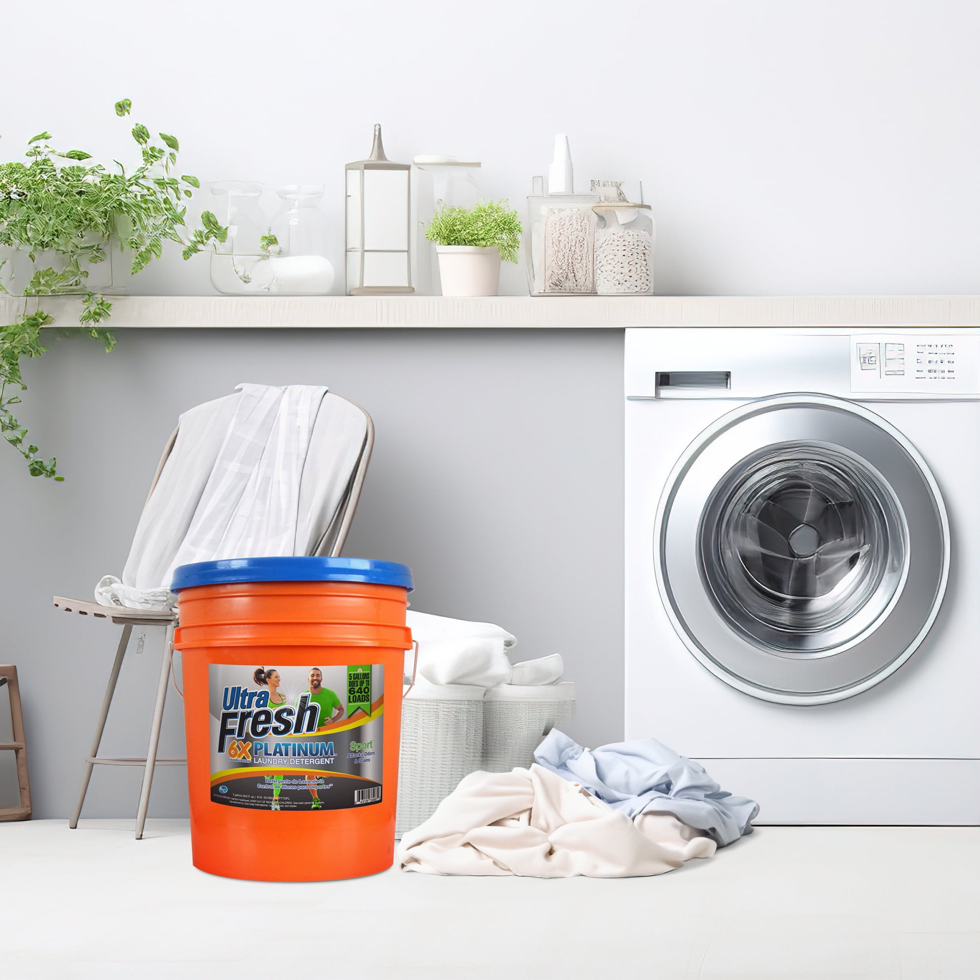 Ultra Fresh Platinum Sport 5 Gallon 6x Laundry Detergent Up to 640 Loads