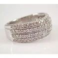 thumbnail image 5 of Omjewels 2Ct Round Cut Moissanite Multi Row Anniversary Band Ring 14K White Gold Plated, 5 of 5