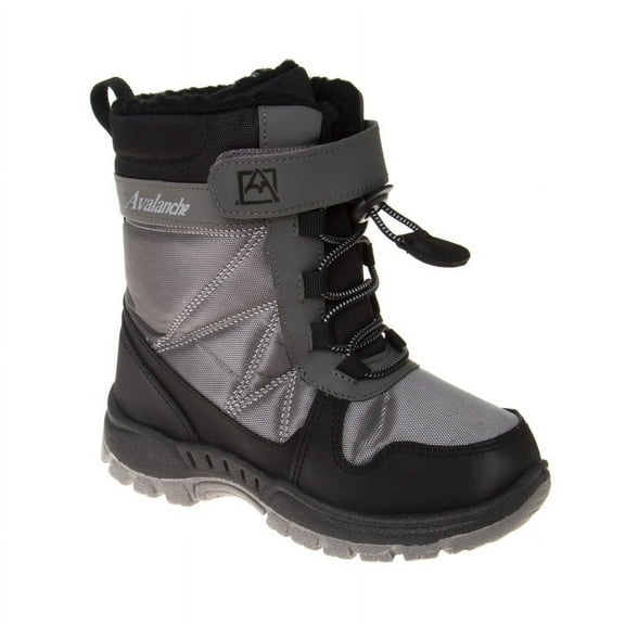 Avalanche Little Kids Boys' Synthetic Snow Boots with Bungee Cord and Hook & Loop Closure