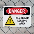 thumbnail image 5 of (2 Pack) Mixing And Loading Area OSHA Danger Sign 18 Inch X 12 Inch Plastic Sign, Weather Resistant, UV Protected for Workplace, Business, and Construction Site, Made in the USA, 5 of 8