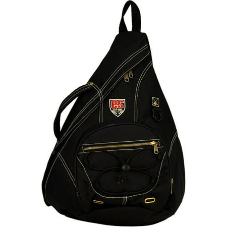 Contrast-Stitch Trapezoid Backpack