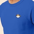 thumbnail image 5 of Dalix Cappuccino Embroidered Fleece Crewneck Long Sleeve Sweatshirt Mens in True Royal 2XL XX-Large, 5 of 5