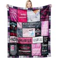 thumbnail image 1 of Ultra Soft Nurse Theme Blanket Microfiber Flannel Blanket Gifts for Women Nurses Warm Cozy Fuzzy Throw Blanket for Bed and Couch 50x60 Inch, 1 of 6
