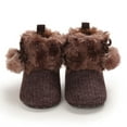 thumbnail image 4 of BLTIBY Girls Snow Boots Toddler Baby Boot Kids Winter Warm Fur Lined Waterproof Boots Leather Non-slip Shoes Coffee 12-18 Months, 4 of 9