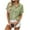 Green, variant on Womens Collared Button Down Shirts Short Sleeve Summer Tops Stripes Plaid Casual Work Blouses Vacation Hawaii Tops