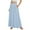 Light Blue #12, variant on Skirts for Women 3-Layer Tiered Soft High Waist Maxi Plus Size Skirts Elastic Swing Flowy A-Line Trendy Long Length Skirts with Pockets Army Green 2XL