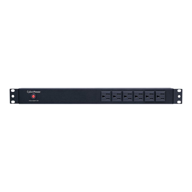 CyberPower Basic Series PDU15B6F12R - Unité de distribution de Puissance (Montable en Rack) - AC 120 V - Entrée: NEMA 5-15 - Connecteurs de Sortie: 18 (NEMA 5-15) - 1U - pour Application Intelligente Sinewave PR1000LCD, PR1500LCD, PR750LCD