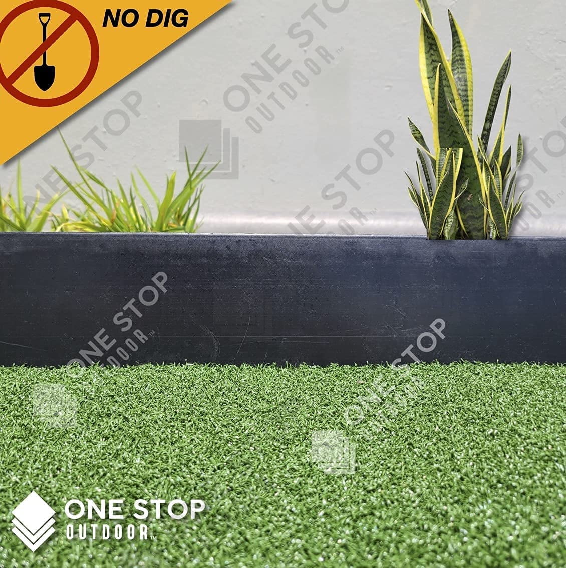 Instant Edging - (Extra Tall 4.75" High) - Black 20ft Premium No Dig Yard Edging Kit, for Landscaping, and Flower Gardens - Includes 18 Edging Stakes (BLACK)
