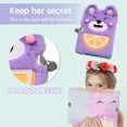 thumbnail image 4 of Cuaderno de animales de peluche para niña, diario con libro con candado, manos cálidas, invierno, 1 Uds., 4 of 5