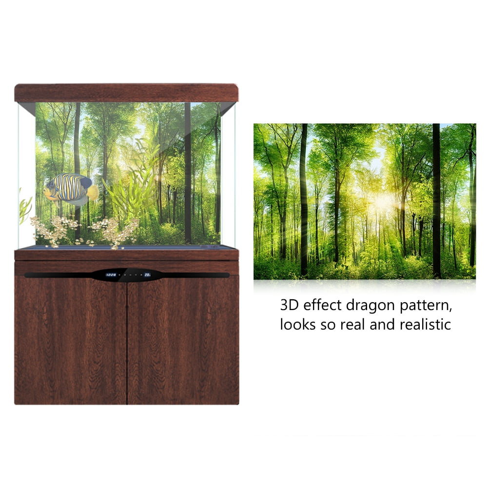 LYUMO 3D Effect Adhesive Forest Poster for Aquarium Fish Tank