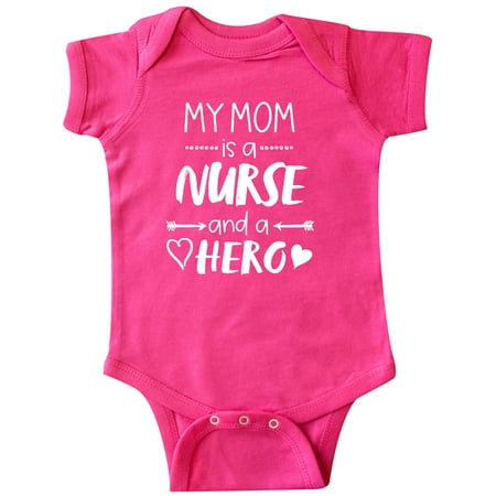

Inktastic My Mom is a Nurse and a Hero Gift Baby Boy or Baby Girl Bodysuit