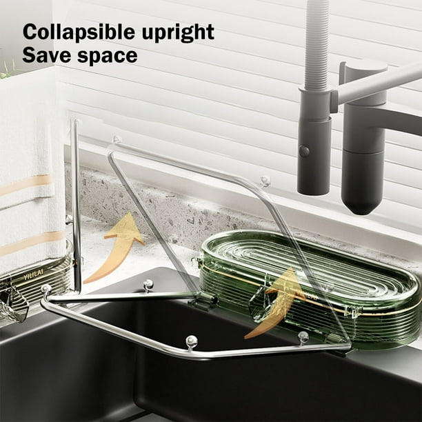 Créatif pour évier filtre panier de déchets alimentaires récupérateur de restes de fruits légumes égouttoir éponge support de rangement suspendu étagère support cuisine
