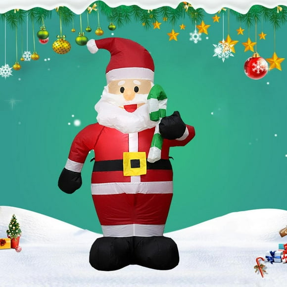 Juguetes inflables Noel, muñeco de decoración de 120cm, arcos de bienvenida, decoración navideña Noel para exteriores, adaptador Cola Papá Noel inflable