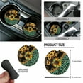 thumbnail image 6 of Jeiento Sunflower Leopard Print Car Seat Cover Seat Protector 15 PCS with Steering Wheel Cover Seat Belt Pad Garbage Bag Air Vent Bag Rearview Mirror Cover Coasters Key Chain Universal Fit, 6 of 7