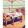 thumbnail image 2 of nqOlkjepod Orange Blue Birds Outdoor Tablecloth with Umbrella Hole & Zipper, Country Tree Branch Flowers Rectangle Table Cover 60x120 Inch, Dining Waterproof Table Cloth Protector for Patio/Party, 2 of 7