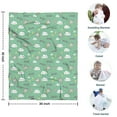 thumbnail image 4 of Green Cartoon Unicorn Lightning MAGIC Cloud Pattern Blanket,Comfortable Soft Flannel Throw Blanket,All Season,Warm Lightweight Blankets for Sofa Bed Couch Living Room Chair,30"x40", 4 of 4