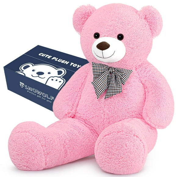 Pelúcia gigante de urso de pelúcia rosa SNOWOLF 140 cm 3,5 kg