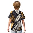 thumbnail image 5 of Abcomgle Hawaii Shirts for Boys Button Down Short Sleeve Boys Beach Shirt Tropical Palm Tree Print Vacation Hawaiian Clothes for Boys,Dark Gray,7-8Years, 5 of 5