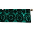 thumbnail image 2 of flocking damask taffeta window valance 56 wide teal, 2 of 2