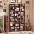 thumbnail image 5 of LELELINKY Triple Row 11-tier Bookshelf, 68 in Tall Bookshelf with 33 Open Display Shelves, Extra Large Bookcase for Office Living Room, Walnut, 5 of 11