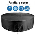 thumbnail image 1 of LLC Housse de Table Ronde Imperméable pour Meubles de Patio - Résistant, Résistant aux UV, Anti-Poussière, Anti-fading Protecteur de Meubles d'Extérieur en Matériau de Toile Dure, Noir, 1 of 4