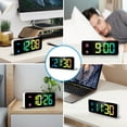 thumbnail image 5 of Digital Alarm Clock, AMIR 5.8-inch RGB LED Alarm clock with DST Automatic Daylight Saving Time Snooze Calendar Volume Brightness Adjustable Clock for Kids Bedroom Gift, 5 of 10
