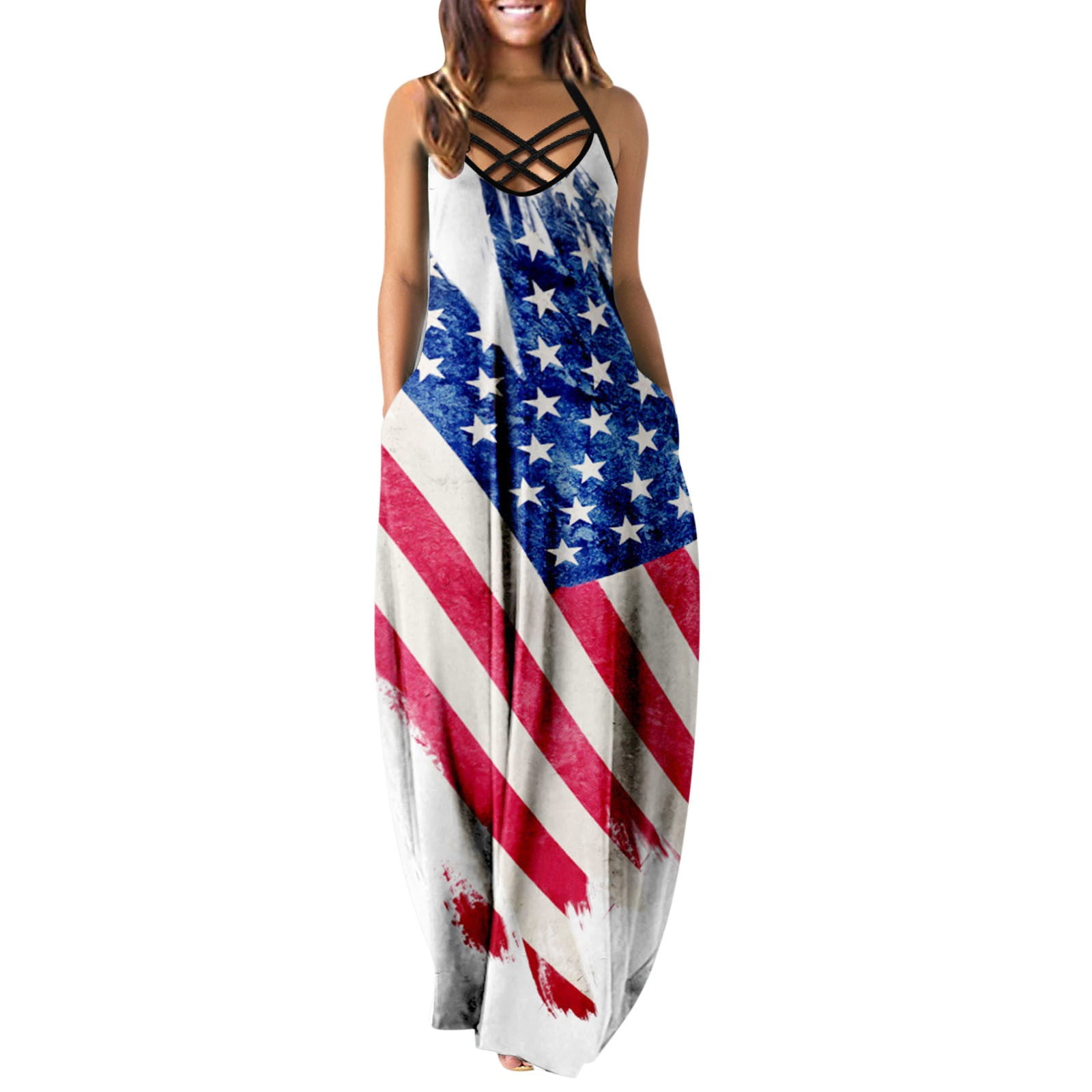 Plus Size American Flag Dresses for ...