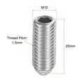 thumbnail image 2 of Ball Point Set Screws, M10 x 25mm 304 Stainless Steel Metric Spring Hex Socket Screw 10pack, 2 of 7