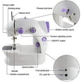 thumbnail image 3 of Mikewe Mini Portable Sewing Machine with Foot Pedal and Double Thread, 3 of 8