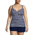 thumbnail image 3 of Lands' End Women's Plus Size V-Neck Wrap Underwire Tankini Swimsuit Top, 3 of 3