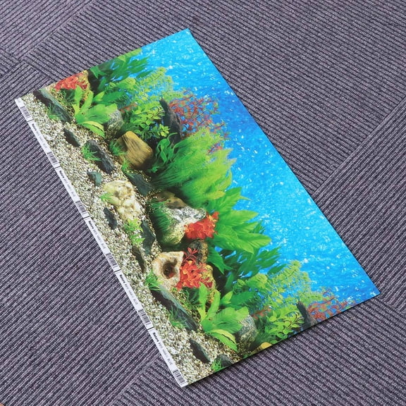 Uonlytech Fishtank Background Sticker Waterproof Durable Aquarium Decor 1Pcs