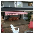 thumbnail image 5 of Patio Awning Fabric Replacement | 6.5x5 Feet | 100% Polyester Canopy Cover, Sun Shade, Deck, Balcony | UV Protection | Red/White, 5 of 9