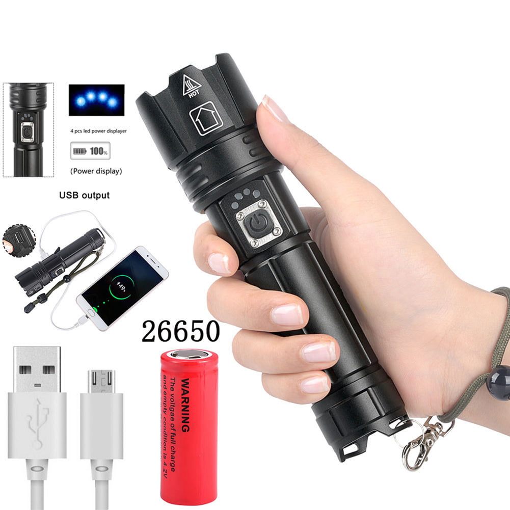 20000LM  LED T6 Flashlight Rechargeable Torch Headlamp+Battery+Charger+Case UK 