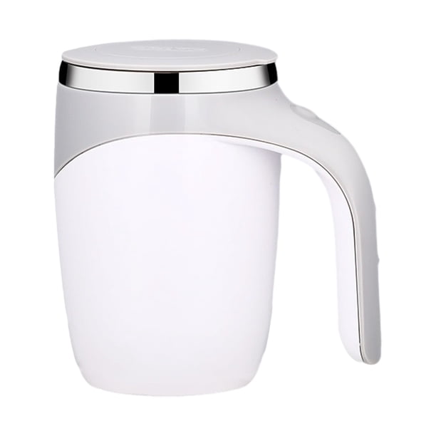 Bearachild Taza autoagitadora de amplia aplicación con tapa para diversas bebidas, estructura duradera, fácil y segura Teteras blanco cargando