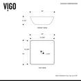 thumbnail image 4 of VIGO Matte Stone Hibiscus Composite Square Vessel Bathroom Sink in White with Amada Faucet and Pop-Up Drain in Chrome, 4 of 10
