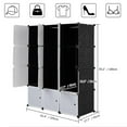 thumbnail image 2 of Zimtown 14"x 18" Portable Closet Wardrobe 12-Cube DIY Modular Shelving Storage Organizer, 2 of 9