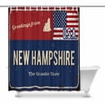 thumbnail image 1 of SUNENAT Greetings from New Hampshire Rusty Metal Sign with USA Flag Waterproof Shower Curtain, Bathroom 66(Wide) x 72(Height) Inches, 1 of 3