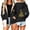 Black, variant on Gamivast Holiday Festive Hoodie for Women Zip up Starry Christmas Tree Graphic Sherpa Lined Sweatshirt Winter Warm Fleece Jacket Coat