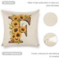 thumbnail image 3 of Monogram Letter F Summer Sunflower Pillow Covers, Floral Decorative Initial 18x18 Inch Throw Pillows for Girls Kids Home Farmhouse Last Name Pillow Case for Sofa Couch Decor, 3 of 6