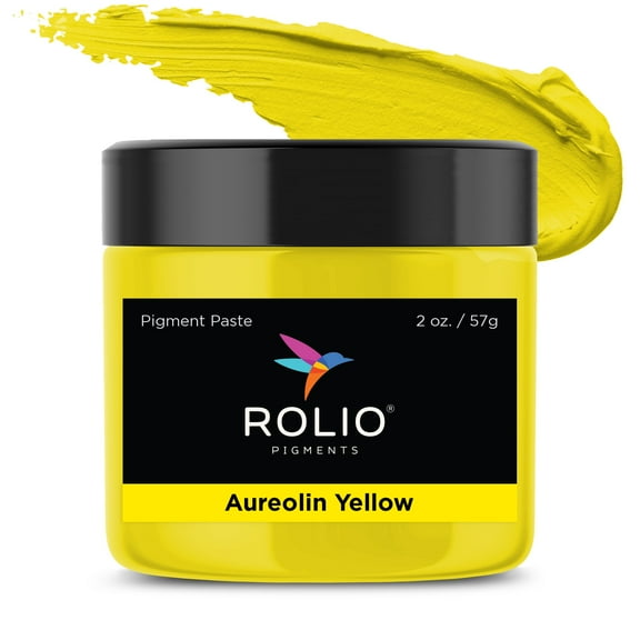 Rolio - Yellow Pigment Paste for Epoxy Resin, Aureolin Yellow, 2oz Jar - Resin Pigment, Epoxy Resin Dye Paste, Epoxy Paint, Resin Paste Pigment, Epoxy Resin Color Pigment Paste, Mica Powder Paste