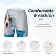 thumbnail image 3 of Balery Terrier Takes A Bath With Shower Cap Mens Swim Trunks Swim Shorts for Men Quick Dry Inseam Beach Shorts with Compression Liner Pocket-Medium, 3 of 9