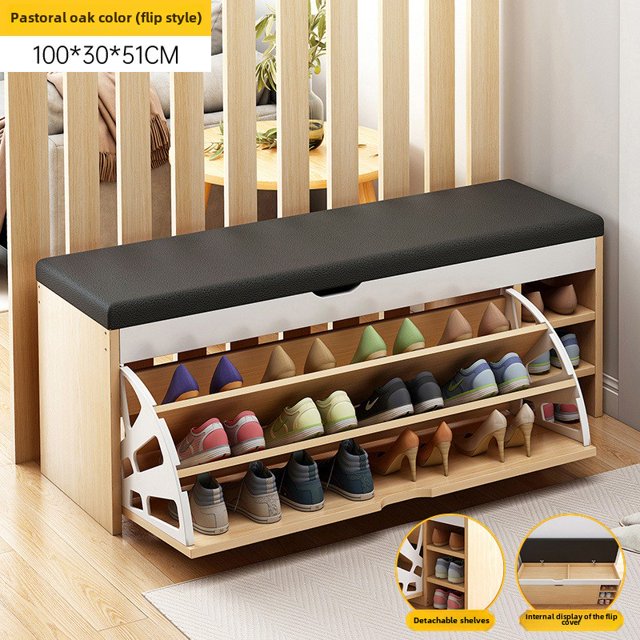 Taburete para cambiar zapatos para el hogar, Zapatero sentado, Organizador De Zapatos, taburete largo, taburete multifuncional para zapatos, Zapatero para ahorrar espacio