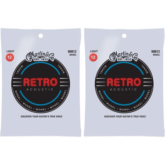Cuerdas para guitarra MARTIN Retro Acoustic MM12 Light-Gauge (x2)